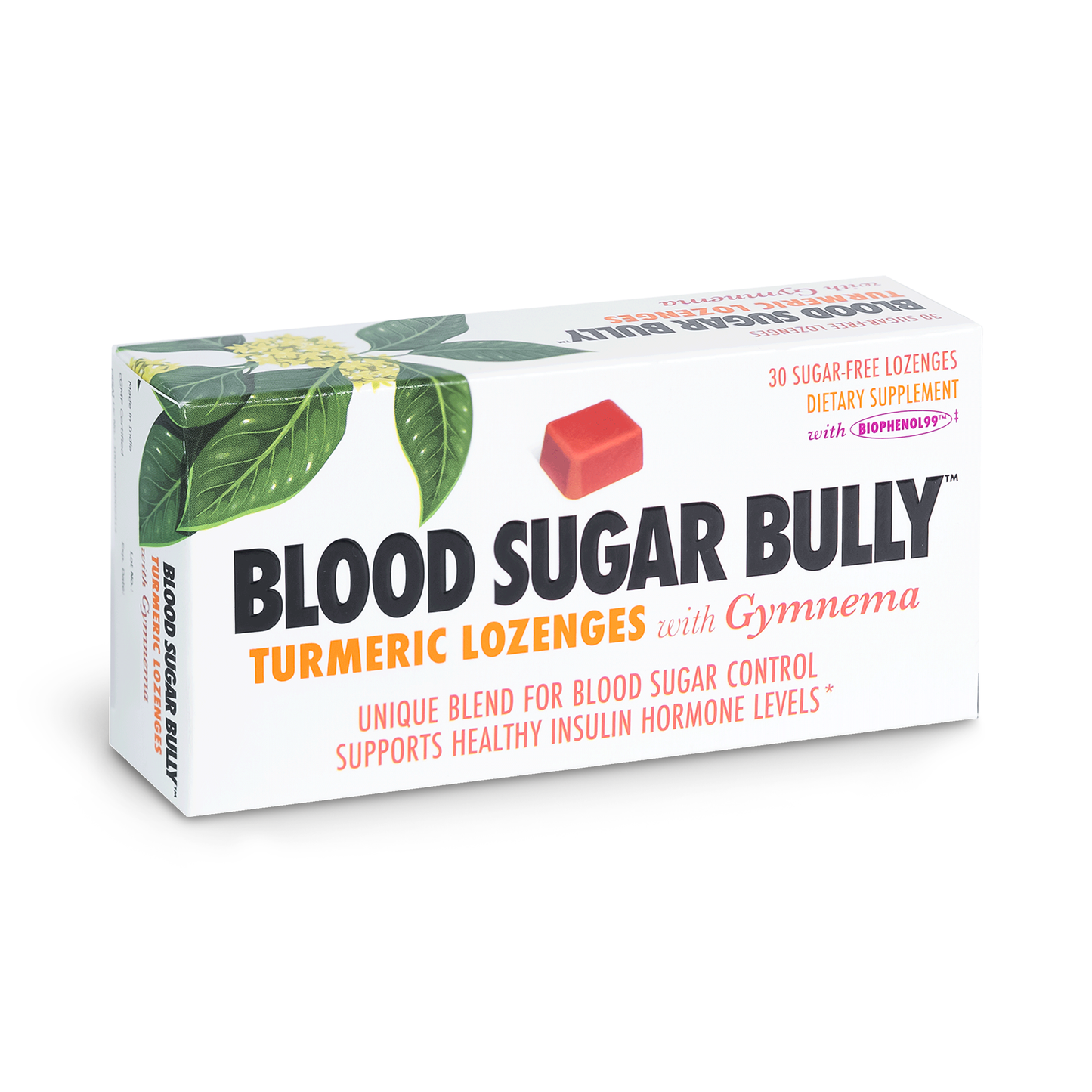 Blood Sugar Bully Lozenges Three Strip Box