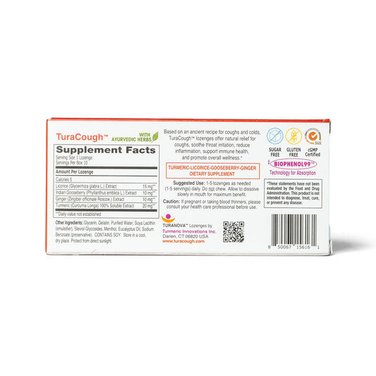 TuraCough Lozenges Single Strip Box