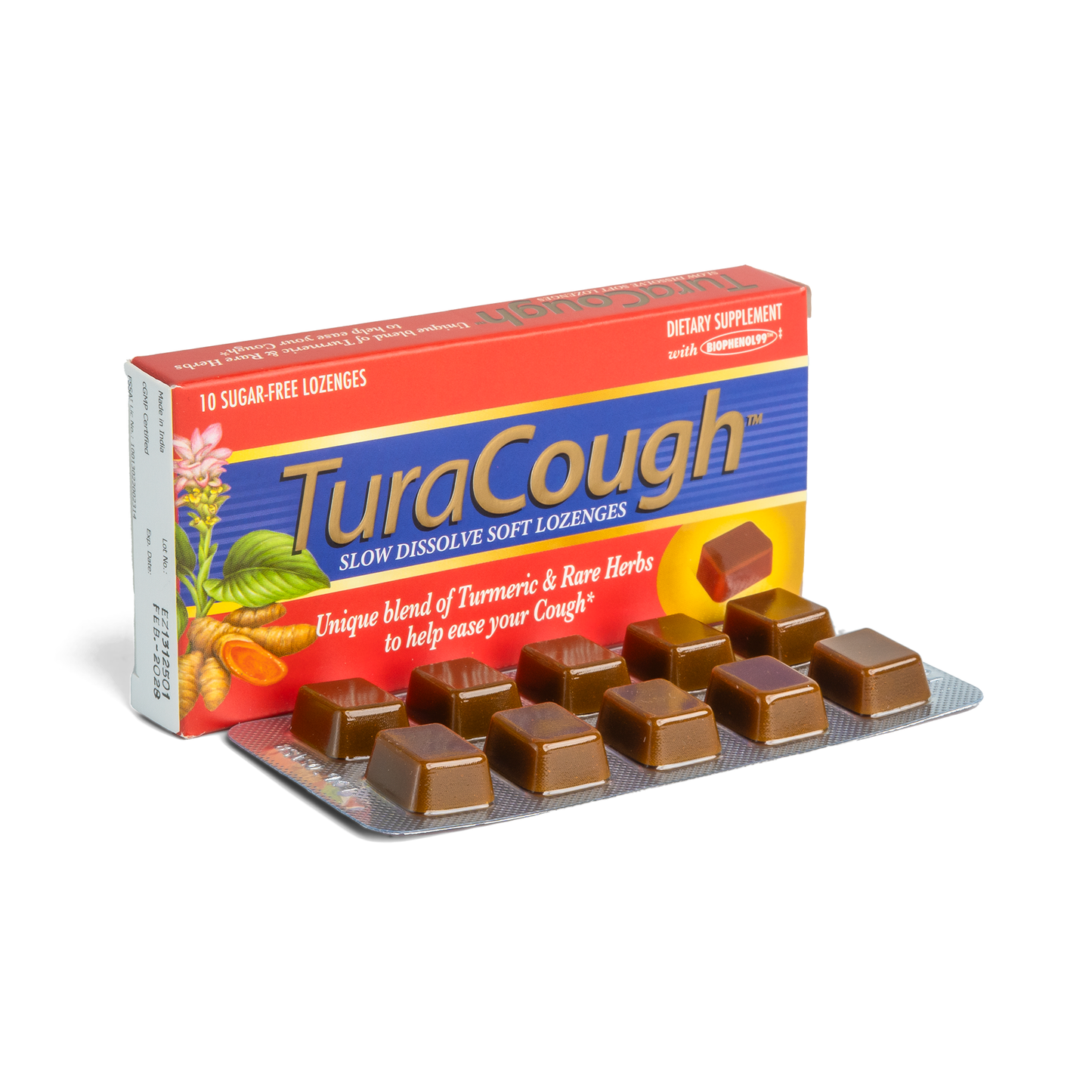 TuraCough Lozenges Single Strip Box