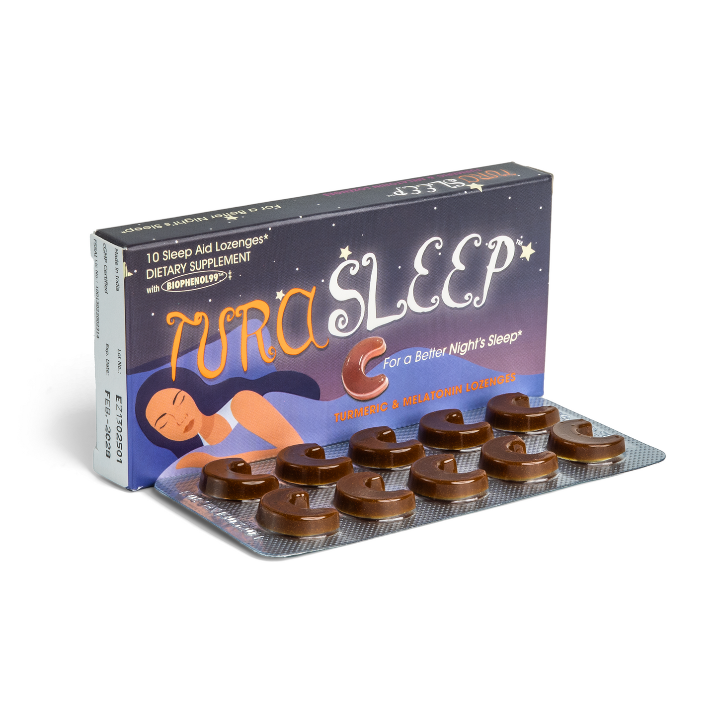 TuraSleep Lozenges Single Strip Box