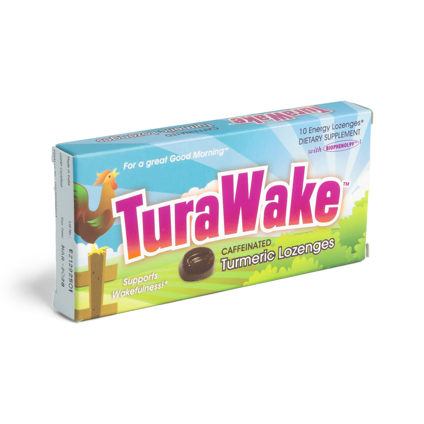 TuraWake Lozenges Single Strip Box