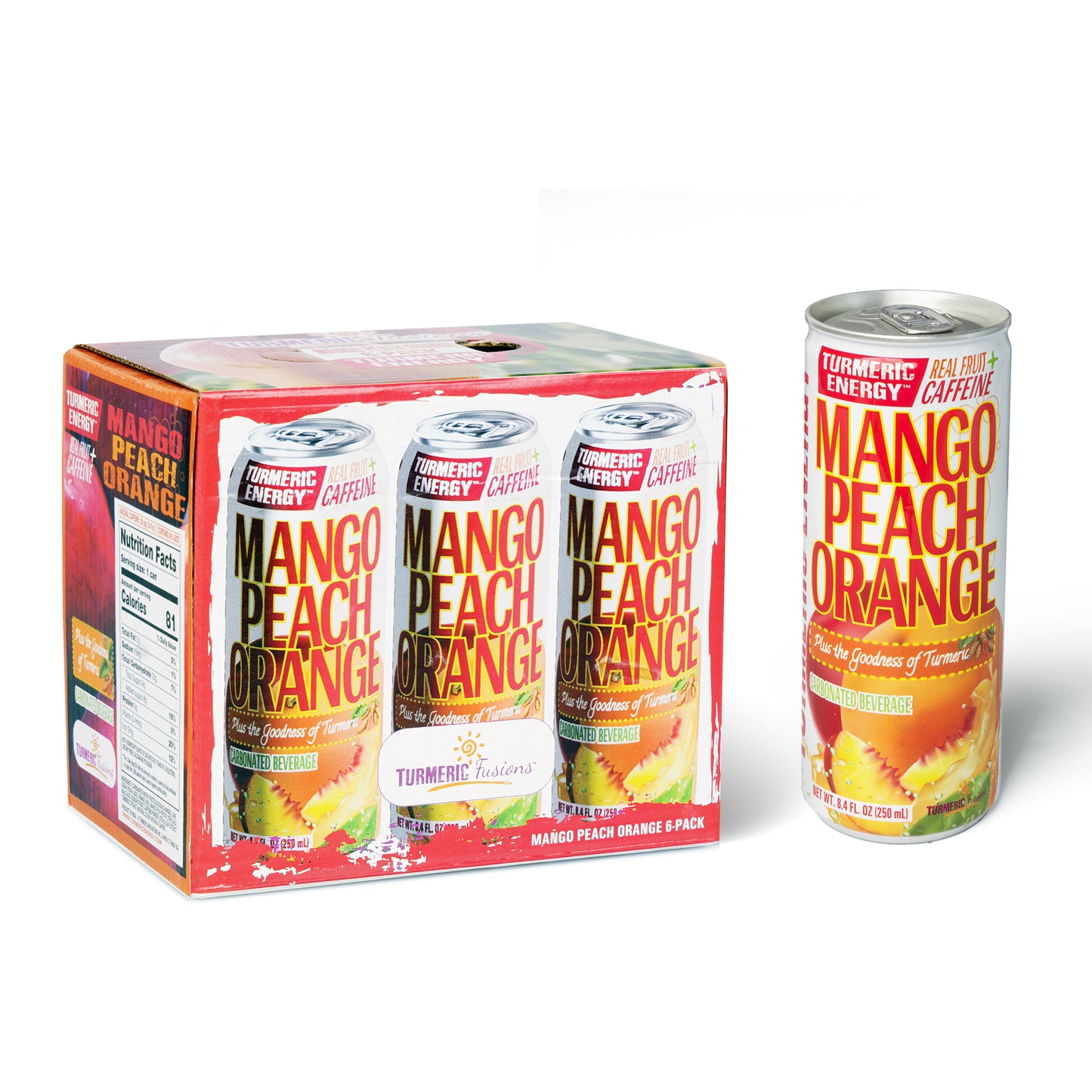 Mango-Peach-Orange Carbonated Beverage